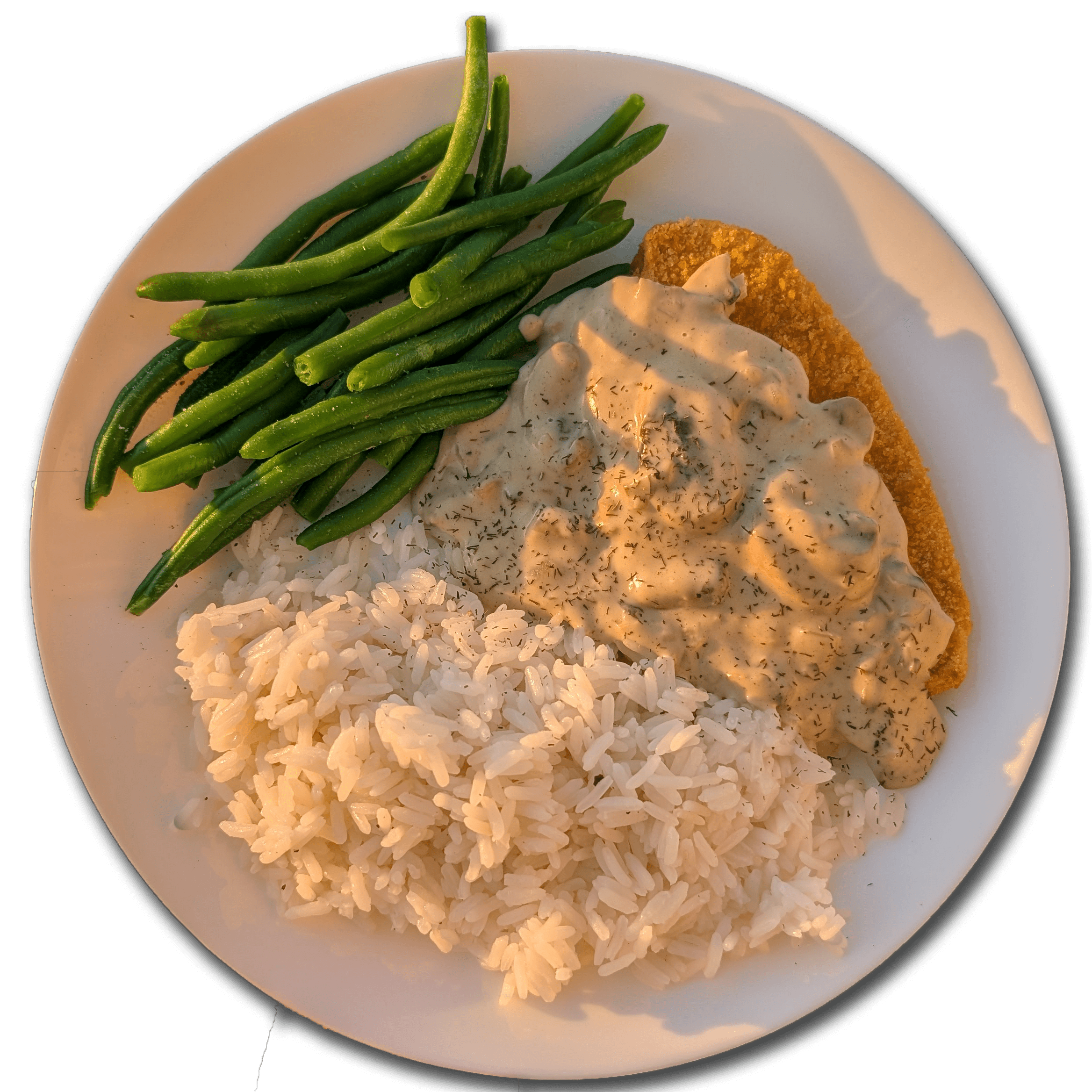 Schnitzel with creamy mushroom sauce