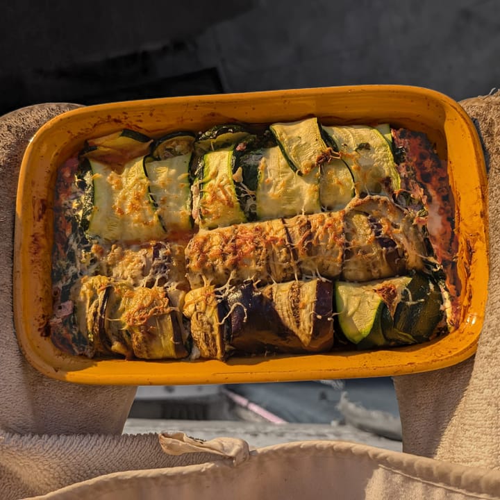 Aubergine & courgette cheese cannelloni